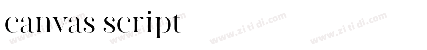 canvas script字体转换